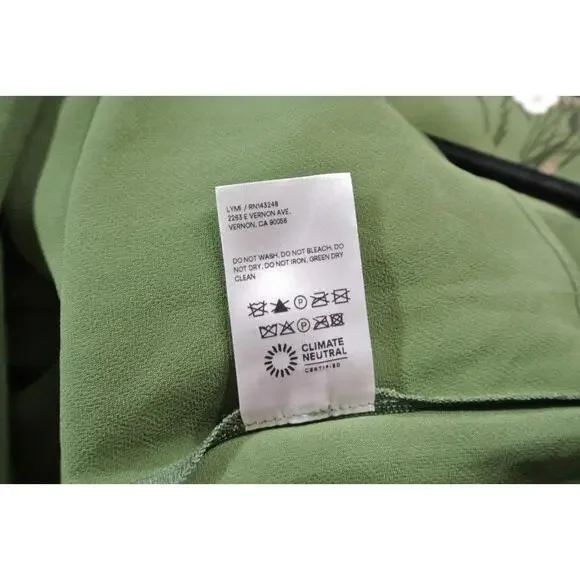 NEW, Reformation Demy Floral-Print Georgette Midi Dress in Green Sz M #MD1426 - Picture 6 of 10